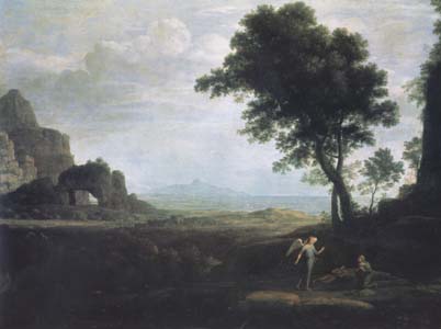 Claude Lorrain Landscape with Hagar and Ishmael in the Desert (mk17)